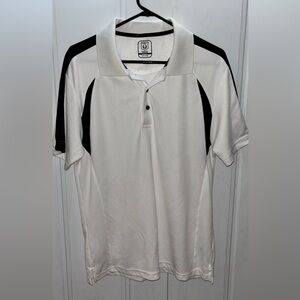 Architect Golf Men’s Medium White Polo with Black Contrast Panels
